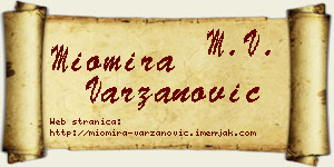 Miomira Varzanović vizit kartica